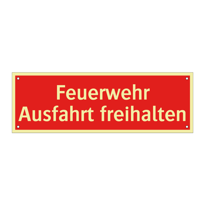 Feuerwehr Ausfahrt freihalten
