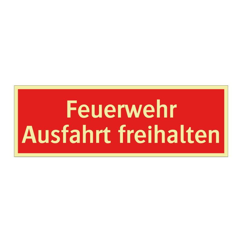 Feuerwehr Ausfahrt freihalten