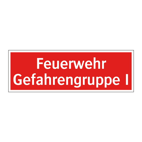 Feuerwehr Gefahrengruppe I