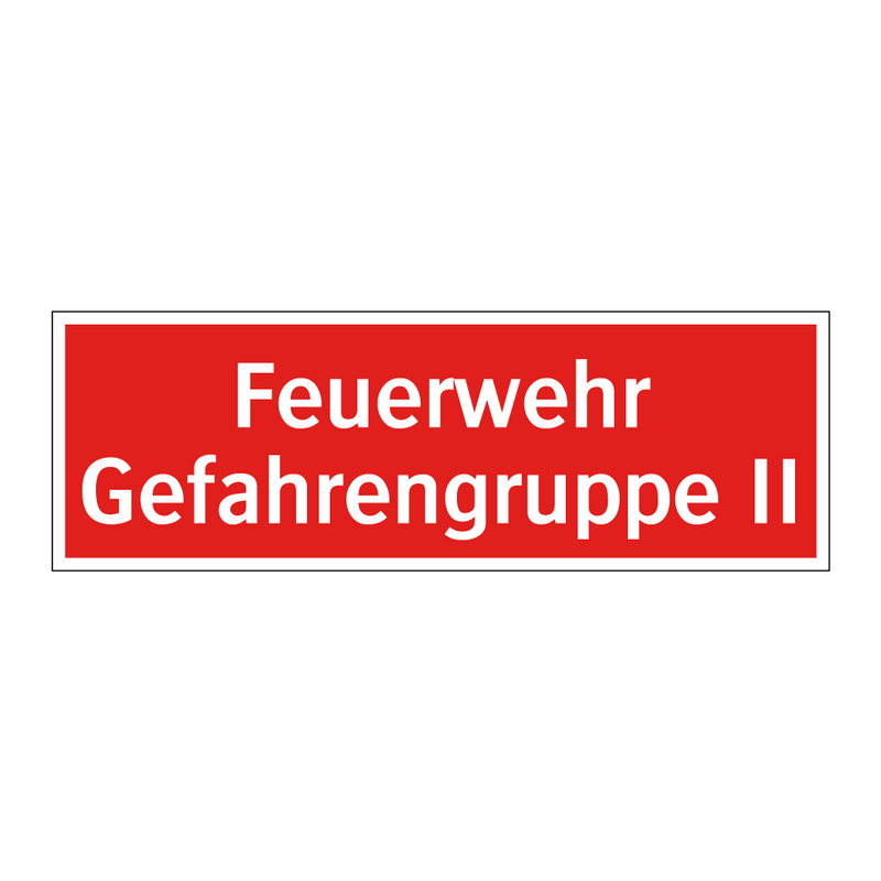 Feuerwehr Gefahrengruppe II