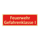 Feuerwehr Gefahrenklasse I