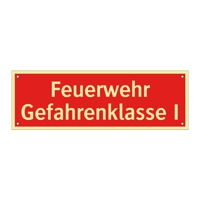 Feuerwehr Gefahrenklasse I