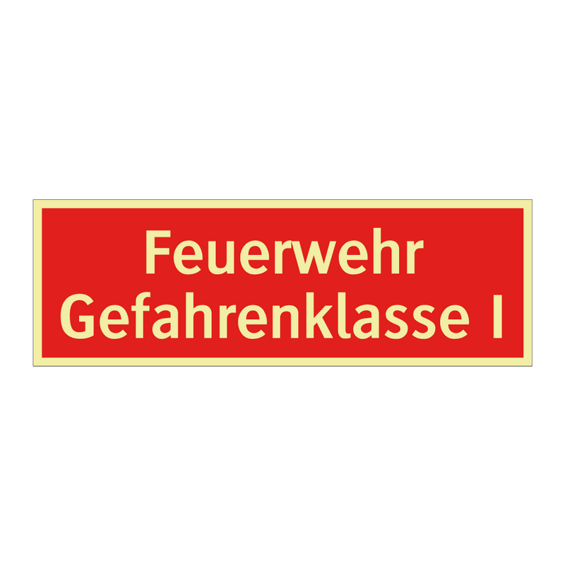 Feuerwehr Gefahrenklasse I