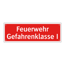 Feuerwehr Gefahrenklasse I
