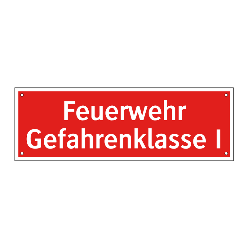 Feuerwehr Gefahrenklasse I