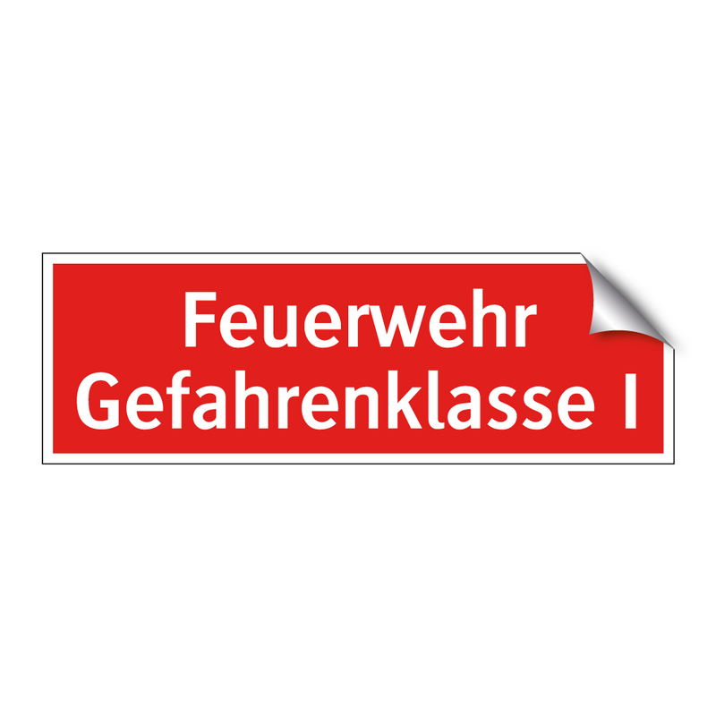 Feuerwehr Gefahrenklasse I