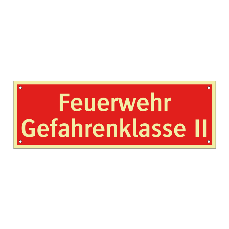 Feuerwehr Gefahrenklasse II