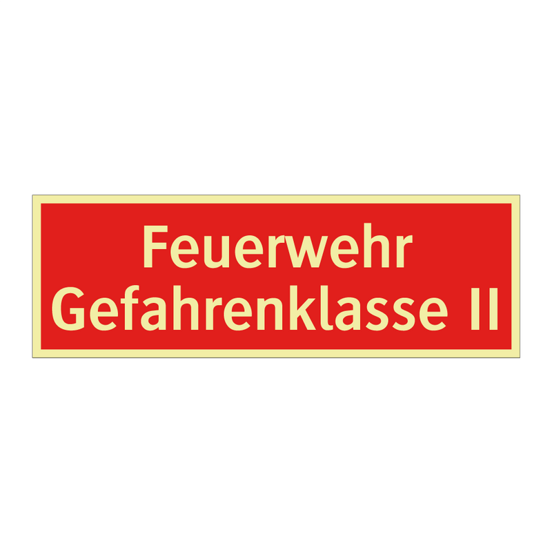Feuerwehr Gefahrenklasse II