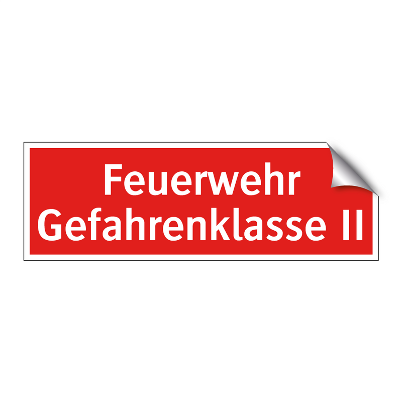 Feuerwehr Gefahrenklasse II