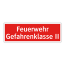 Feuerwehr Gefahrenklasse II