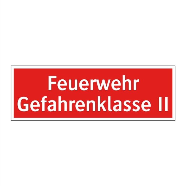 Feuerwehr Gefahrenklasse II