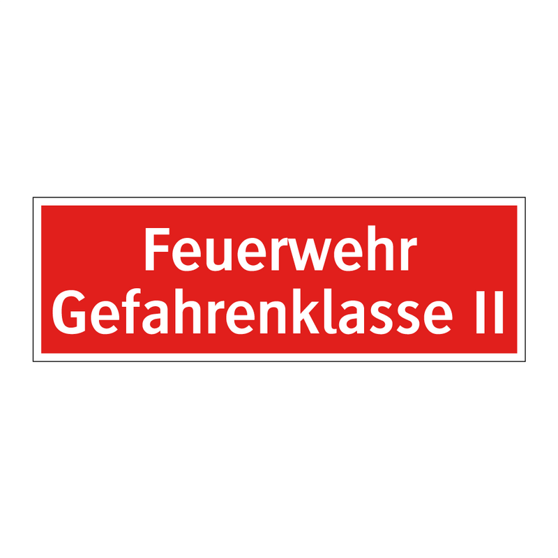 Feuerwehr Gefahrenklasse II