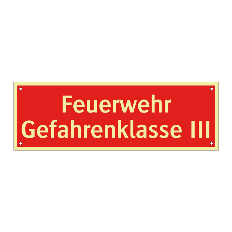 Feuerwehr Gefahrenklasse III