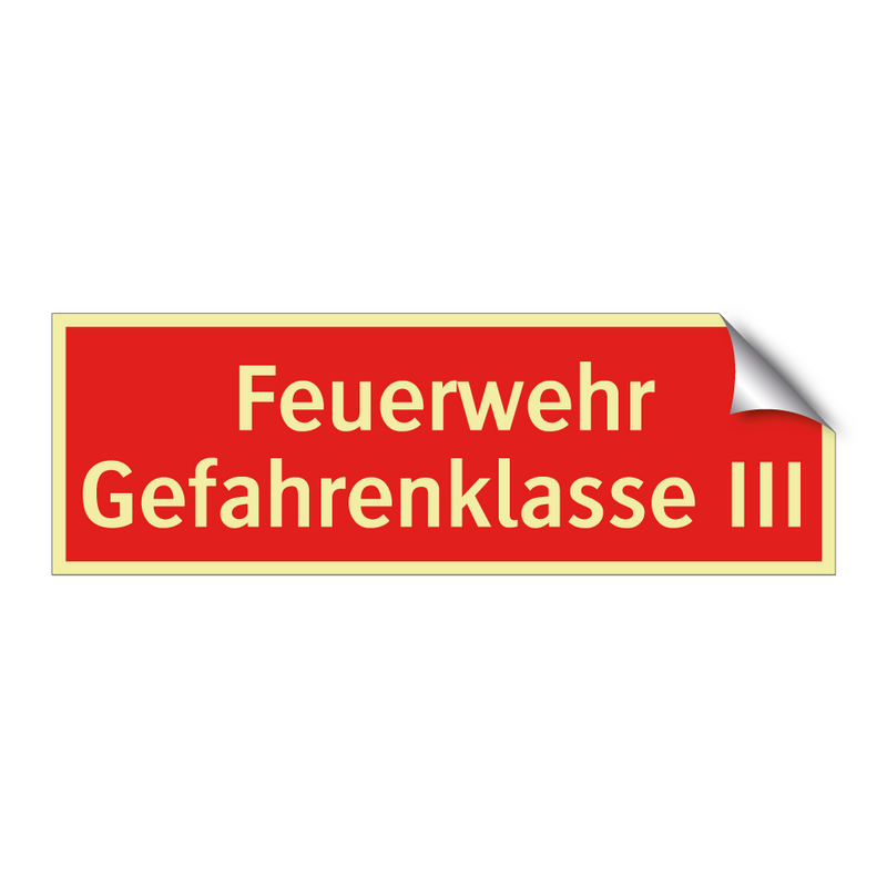 Feuerwehr Gefahrenklasse III