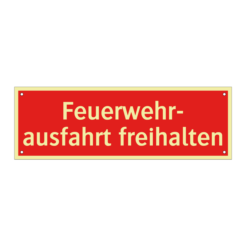 Feuerwehr- ausfahrt freihalten