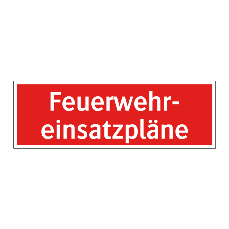 Feuerwehr- einsatzpläne