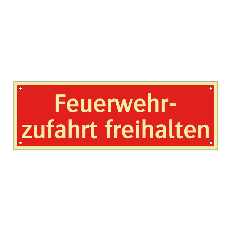 Feuerwehr- zufahrt freihalten