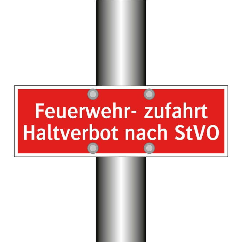 Feuerwehr- zufahrt Haltverbot nach StVO