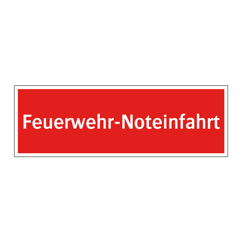Feuerwehr-Noteinfahrt
