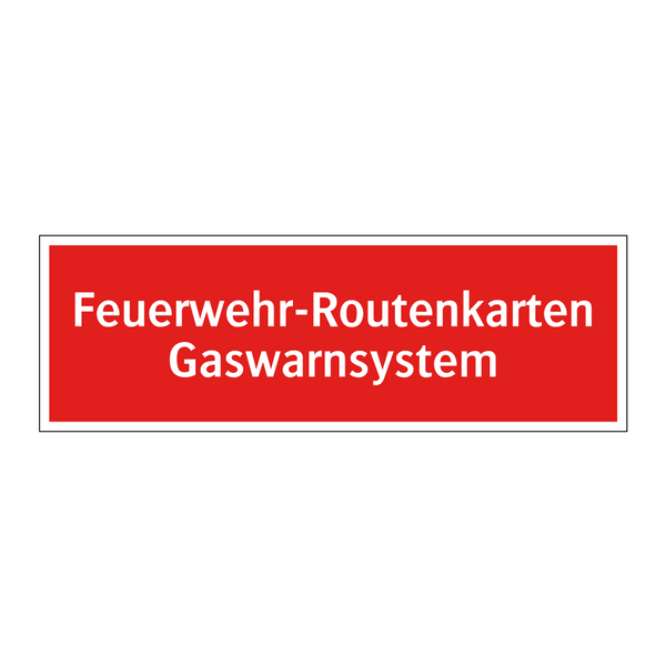 Feuerwehr-Routenkarten Gaswarnsystem