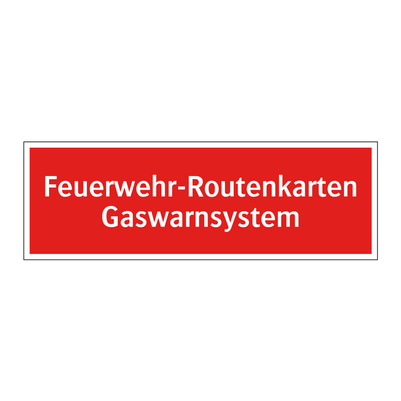 Feuerwehr-Routenkarten Gaswarnsystem