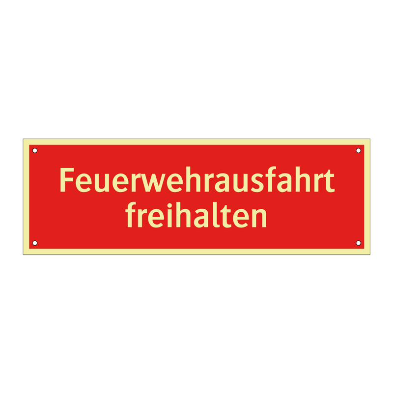 Feuerwehrausfahrt freihalten