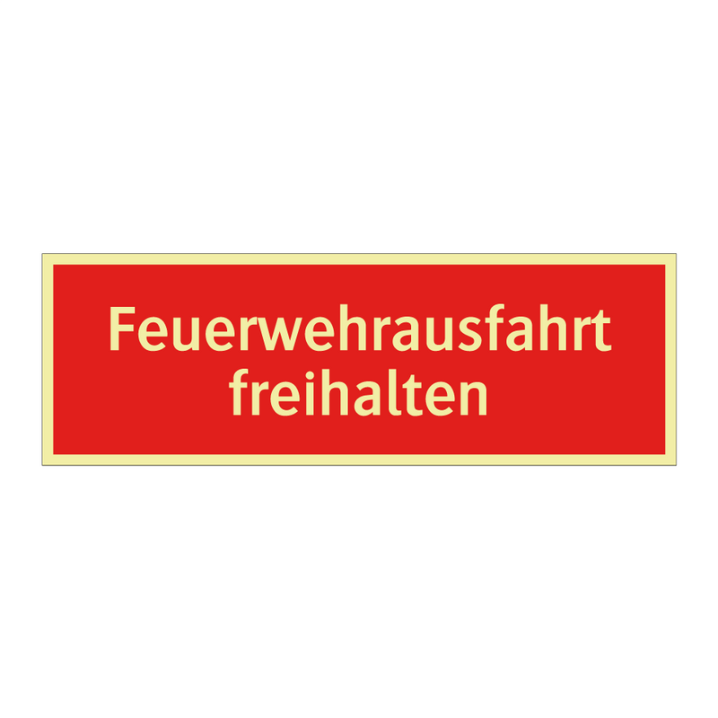 Feuerwehrausfahrt freihalten
