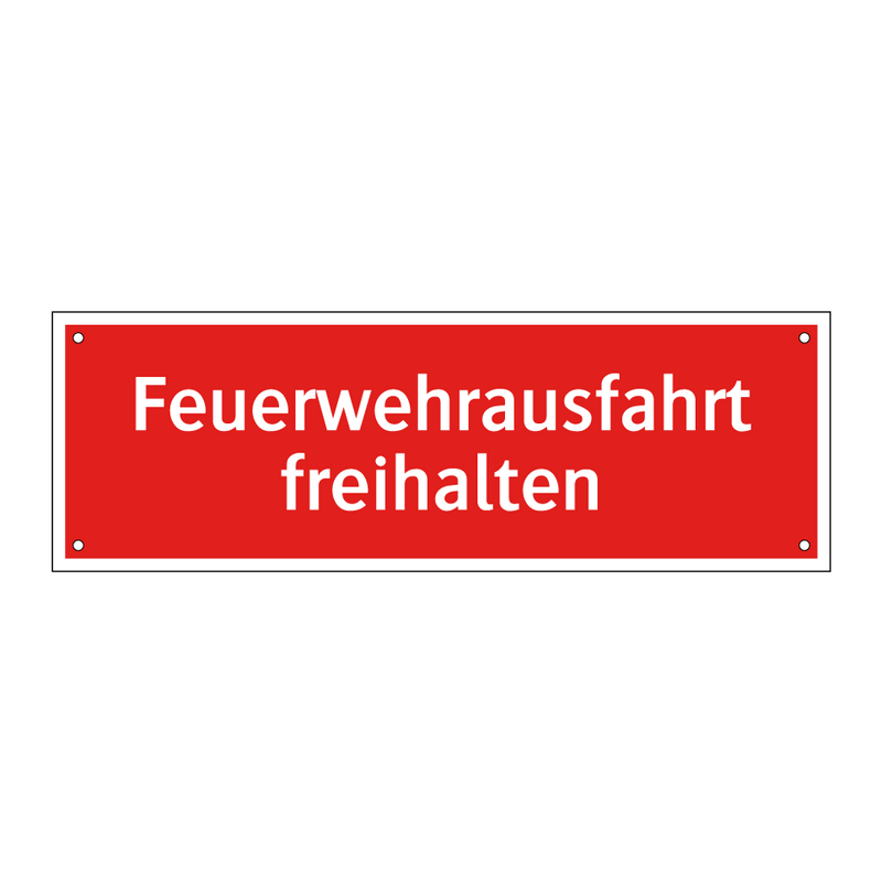 Feuerwehrausfahrt freihalten