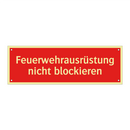 Feuerwehrausrüstung nicht blockieren