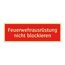 Feuerwehrausrüstung nicht blockieren