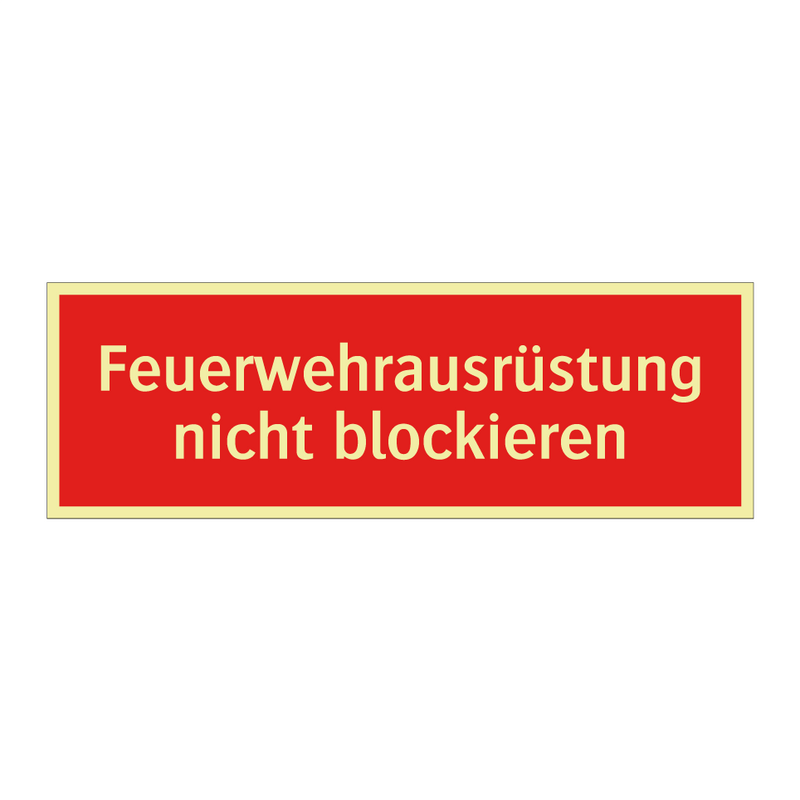 Feuerwehrausrüstung nicht blockieren
