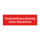 Feuerwehrausrüstung nicht blockieren