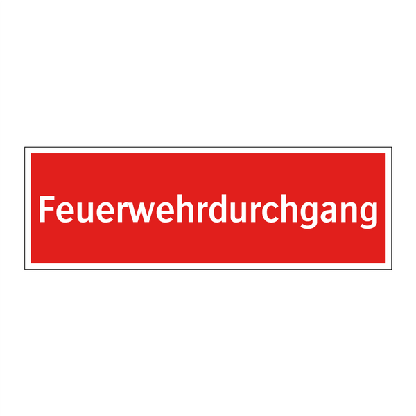 Feuerwehrdurchgang