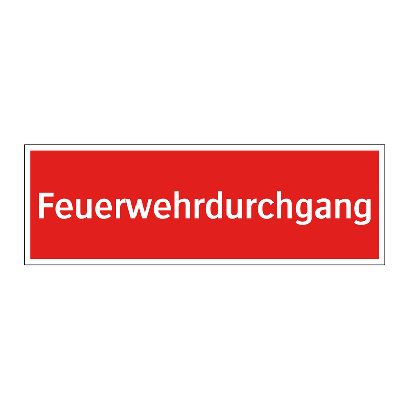 Feuerwehrdurchgang