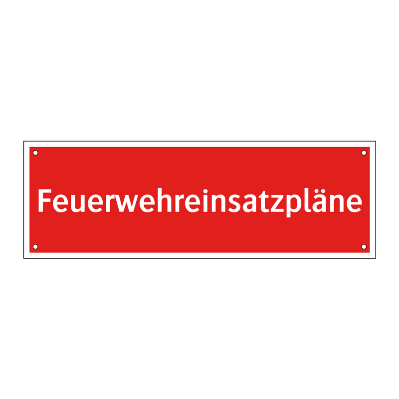 Feuerwehreinsatzpläne