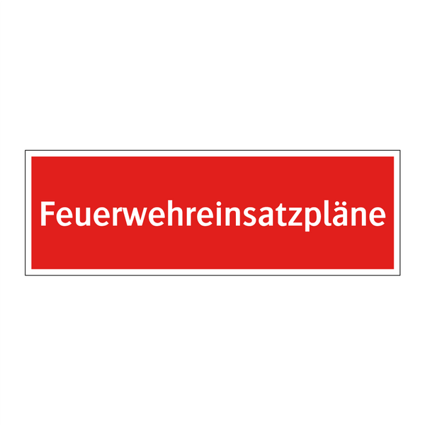 Feuerwehreinsatzpläne