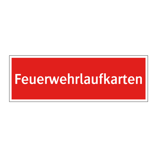 Feuerwehrlaufkarten