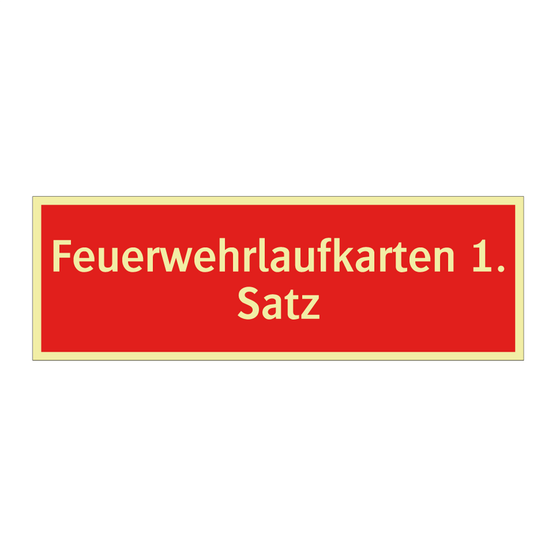 Feuerwehrlaufkarten 1. Satz
