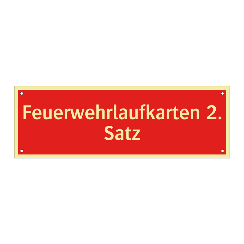 Feuerwehrlaufkarten 2. Satz