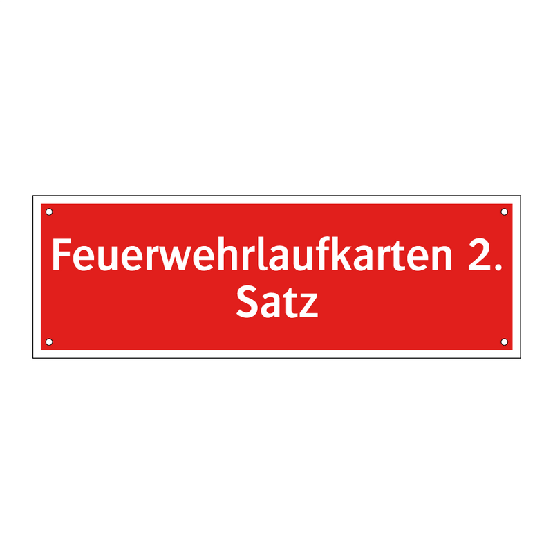 Feuerwehrlaufkarten 2. Satz