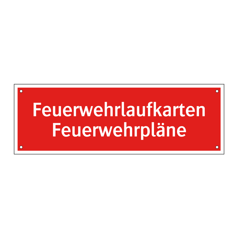 Feuerwehrlaufkarten Feuerwehrpläne