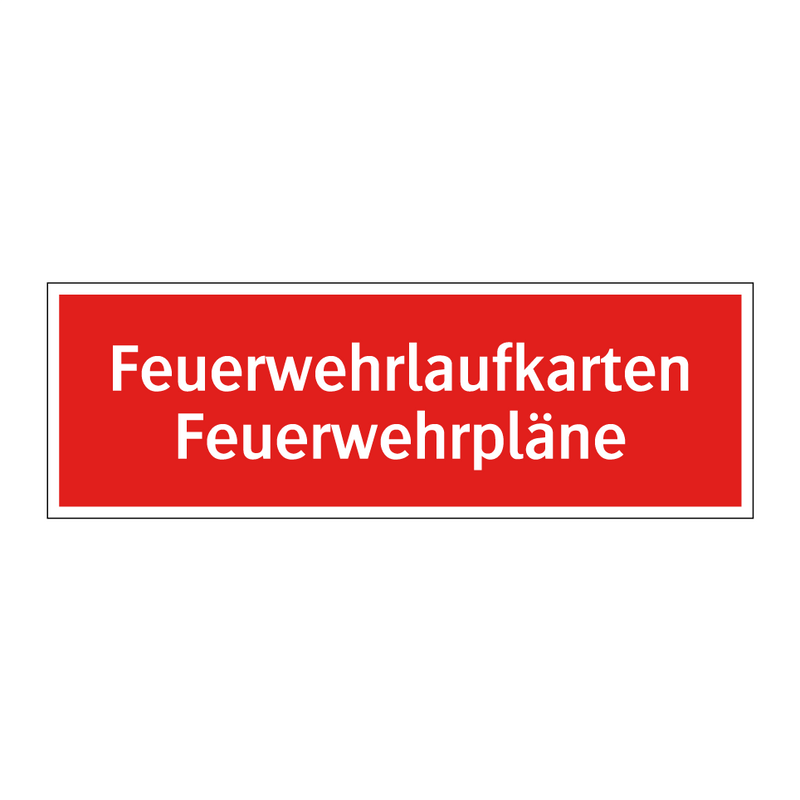 Feuerwehrlaufkarten Feuerwehrpläne