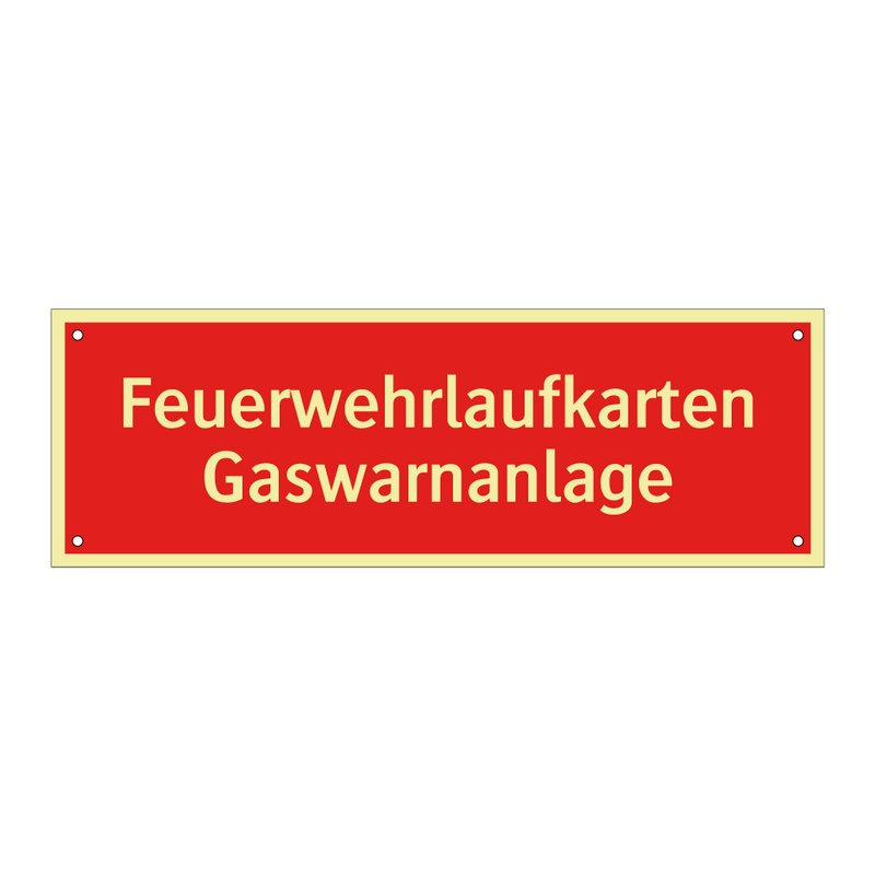 Feuerwehrlaufkarten Gaswarnanlage