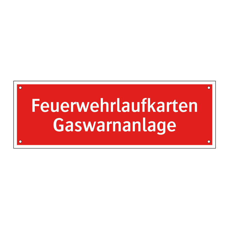 Feuerwehrlaufkarten Gaswarnanlage