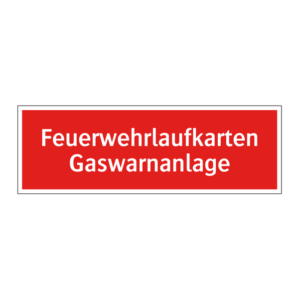 Feuerwehrlaufkarten Gaswarnanlage