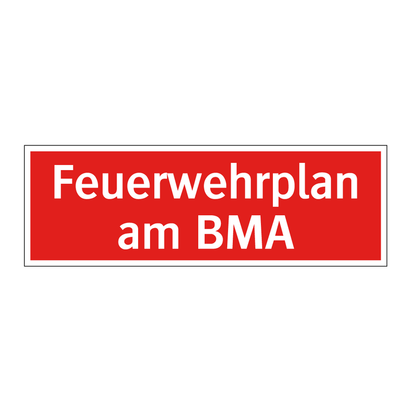 Feuerwehrplan am BMA