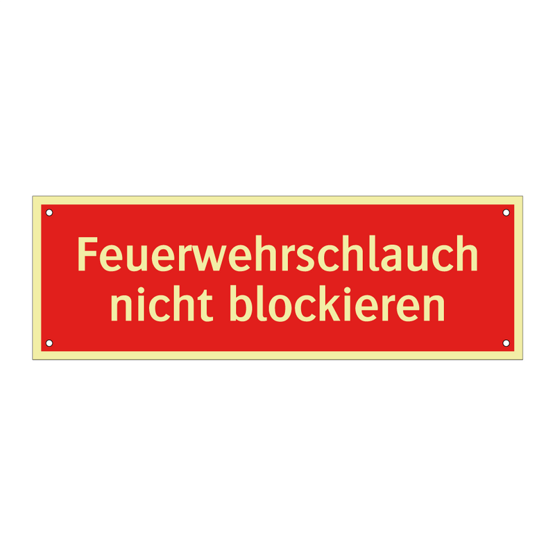 Feuerwehrschlauch nicht blockieren