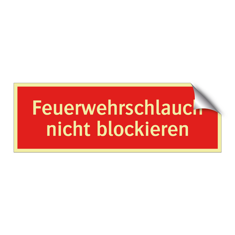 Feuerwehrschlauch nicht blockieren