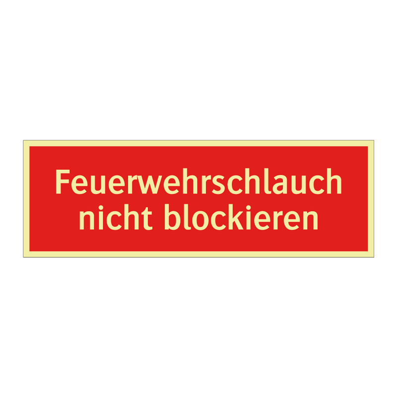 Feuerwehrschlauch nicht blockieren