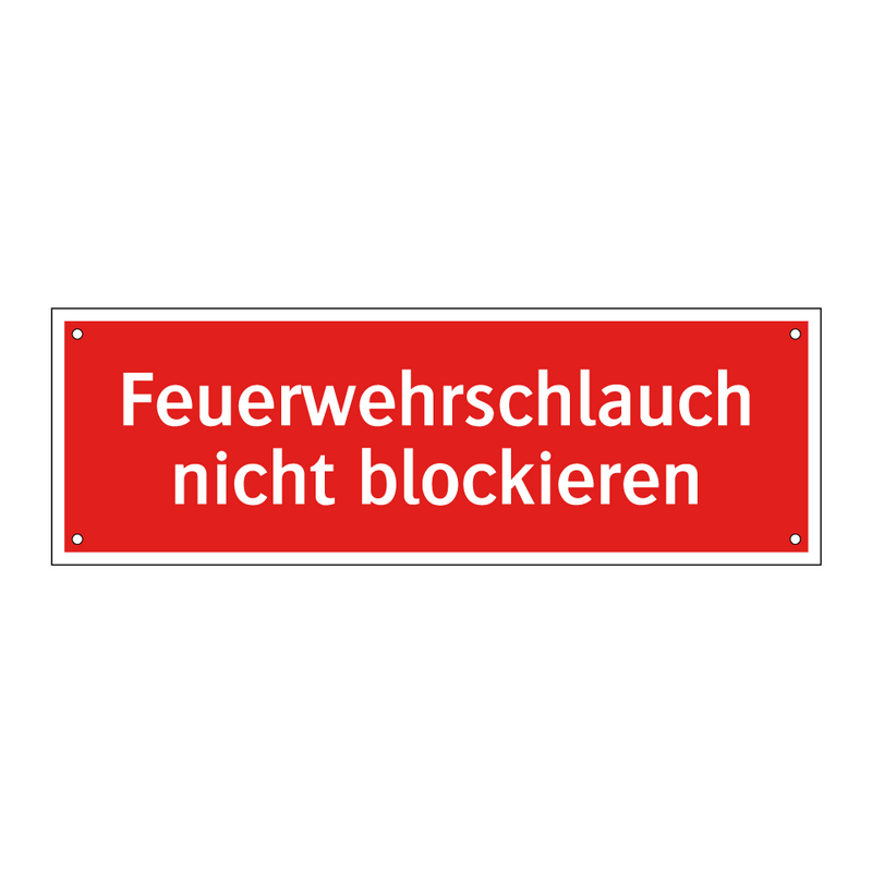 Feuerwehrschlauch nicht blockieren